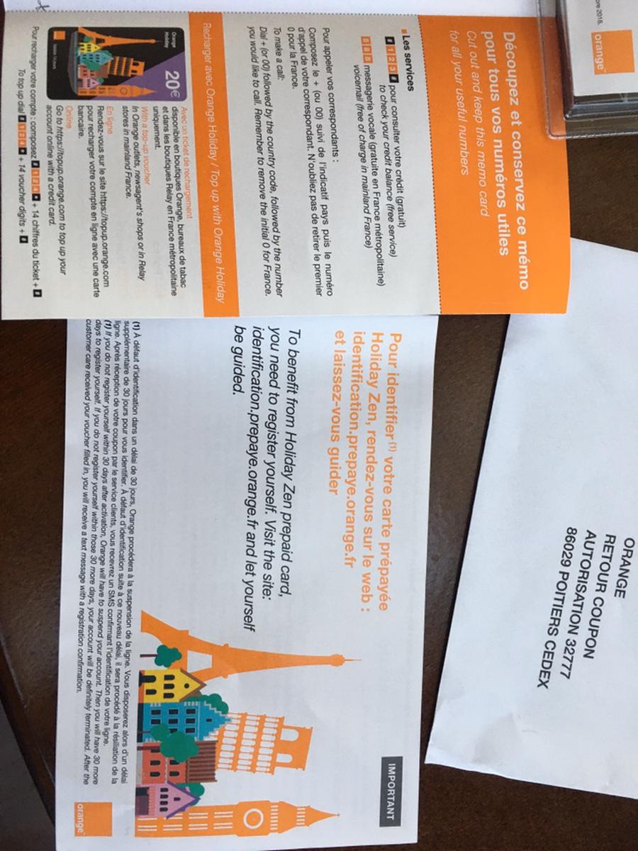 4g Sim Card Fr Airport Pick Up For Europe From Orange