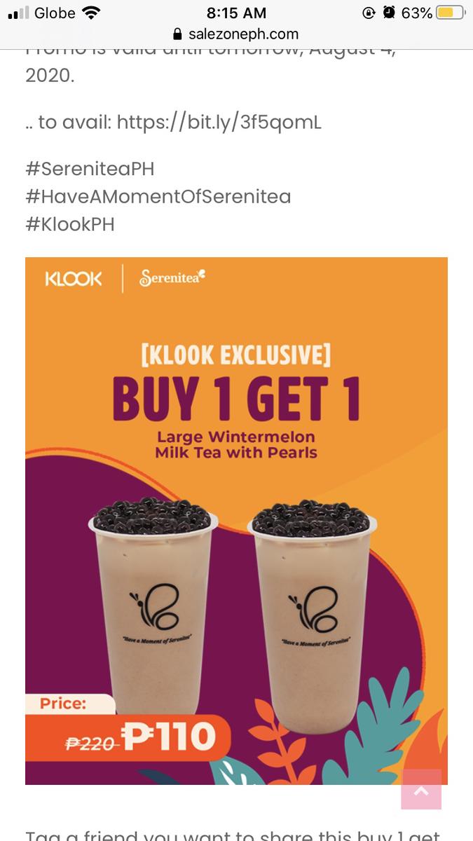 Up To 50 Off Serenitea Delivery In Manila Klook Singapore